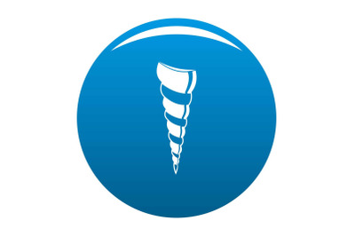 Long shell icon vector blue