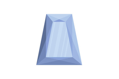 Precious stone icon, flat style.