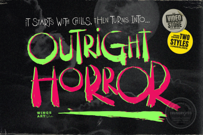 Outright Horror: Hand-drawn Halloween Font