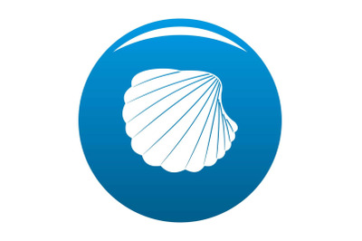 Nature shell icon vector blue