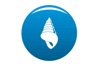 Spiral shell icon vector blue
