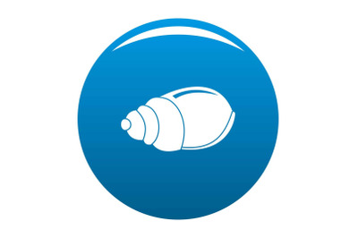 Single shell icon vector blue