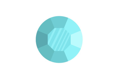 Gemstone icon, flat style.