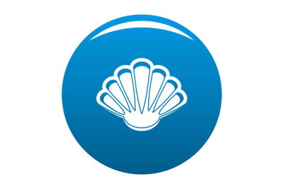 Nice shell icon vector blue