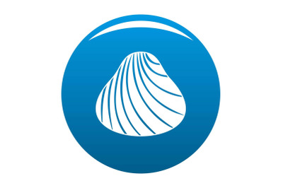 Hard shell icon vector blue