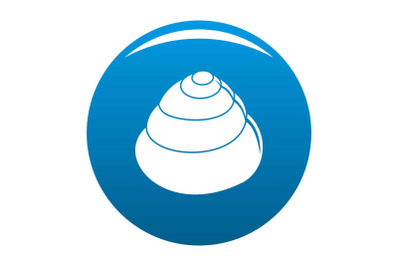 Animal shell icon vector blue