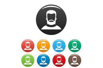 Hipster icons set color vector