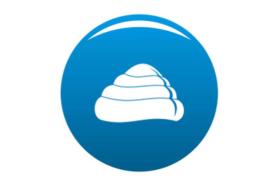 Ocean shell icon vector blue