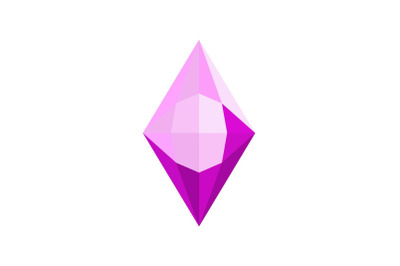 Iridescent stone icon, flat style.