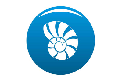Reef shell icon vector blue