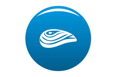 Aquatic shell icon vector blue
