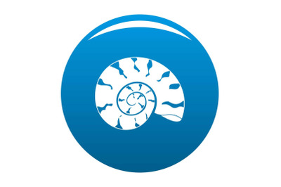 Round shell icon vector blue