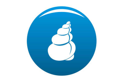 Twisted shell icon vector blue