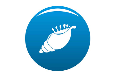 Exotic shell icon vector blue