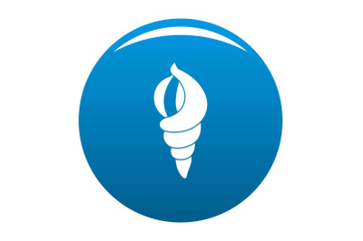 Shell as house icon vector blue