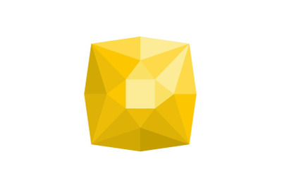 Square diamond icon, flat style.