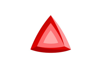 Red diamond icon, flat style.