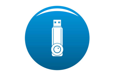 Plastic flash drive icon vector blue