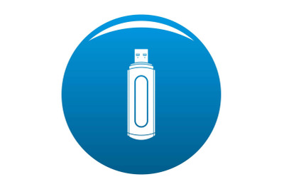 Computer flash drive icon vector blue