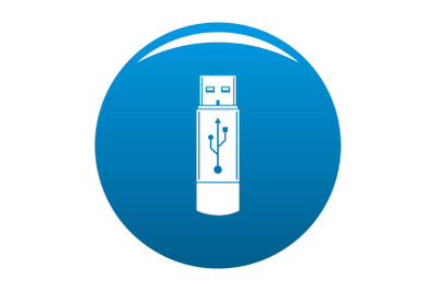 Portable flash drive icon vector blue