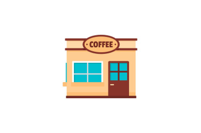 Coffee trade icon, flat style.