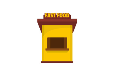Fast food trade icon, flat style.