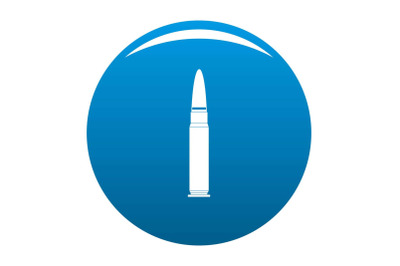 Cartridge for weapon icon vector blue