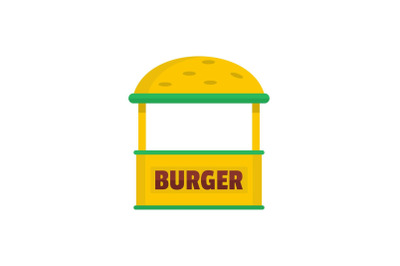 Burger trade icon, flat style.