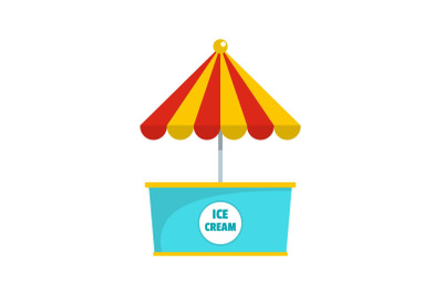 Ice creme icon, flat style.