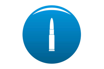 Weapon cartridge icon vector blue