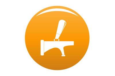 Tap icon vector orange