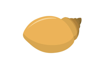 Mollusks shell icon, flat style