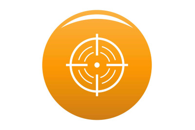 Rear sight icon vector orange