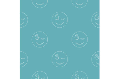 Winks smile pattern vector seamless