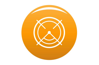 Aim radar icon vector orange