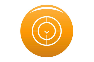 Check of radar icon vector orange