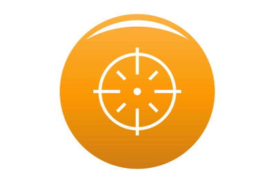 Specific target icon vector orange