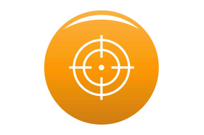 Target of sportsman icon vector orange