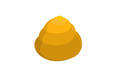 Animal shell icon, flat style
