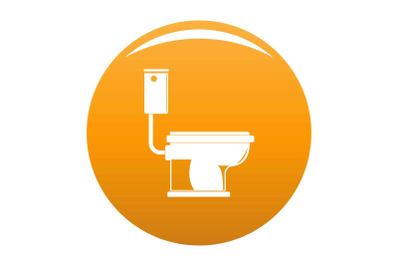 Toilet icon vector orange