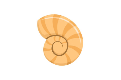 Reef shell icon, flat style