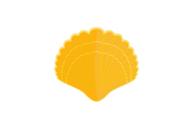 Big shell icon, flat style