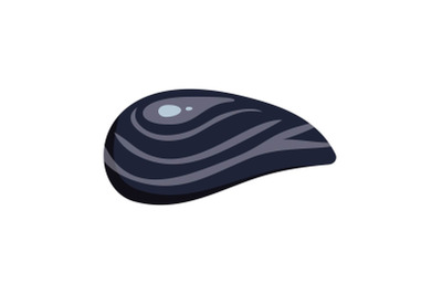 Aquatic shell icon, flat style