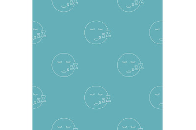 Sleep smile pattern vector seamless