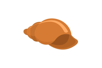 Small shell icon, flat style