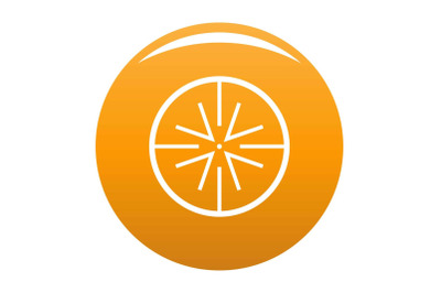 Center target icon vector orange