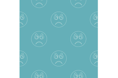 Angry smile pattern vector seamless