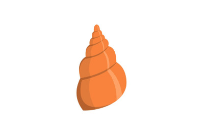 Wild shell icon, flat style