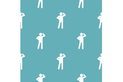 Stick figure stickman pattern vector seamless