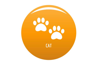 Cat step icon vector orange